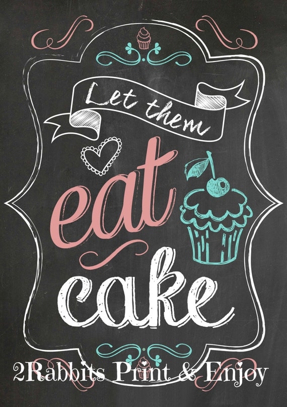 Let Them Eat Cake Sign for your Bakery or a Wedding Cake