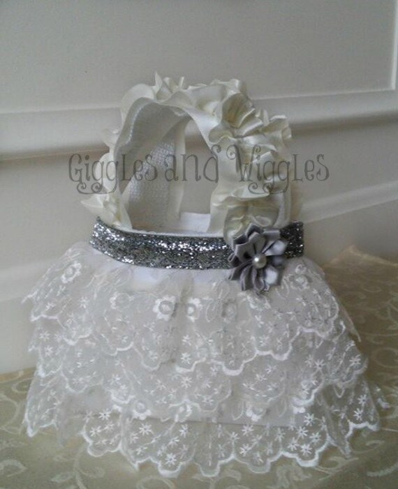 Ivory Flower Girl Purse Flower Girl Gift by GigglesandWiggles1