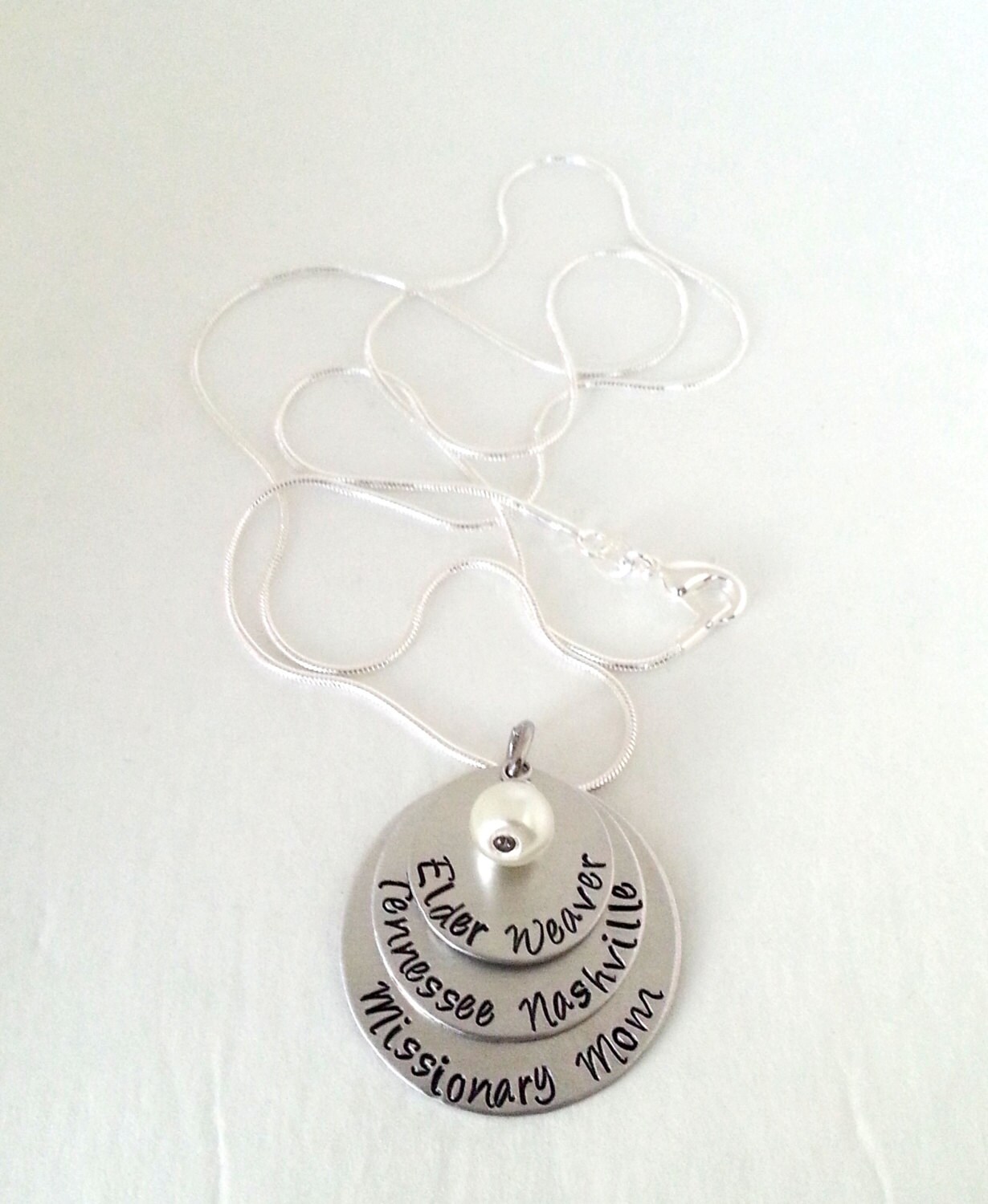 Lds Mormon Missionary Mom Personalized Hand Stamped Necklace