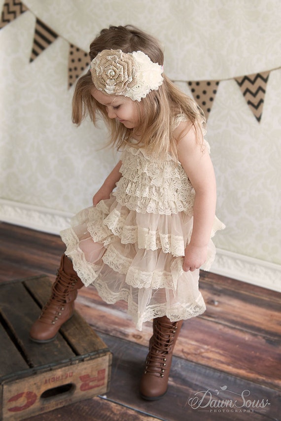 Ivory Burlap Headband-Rustic Headband-Shabby by ...
