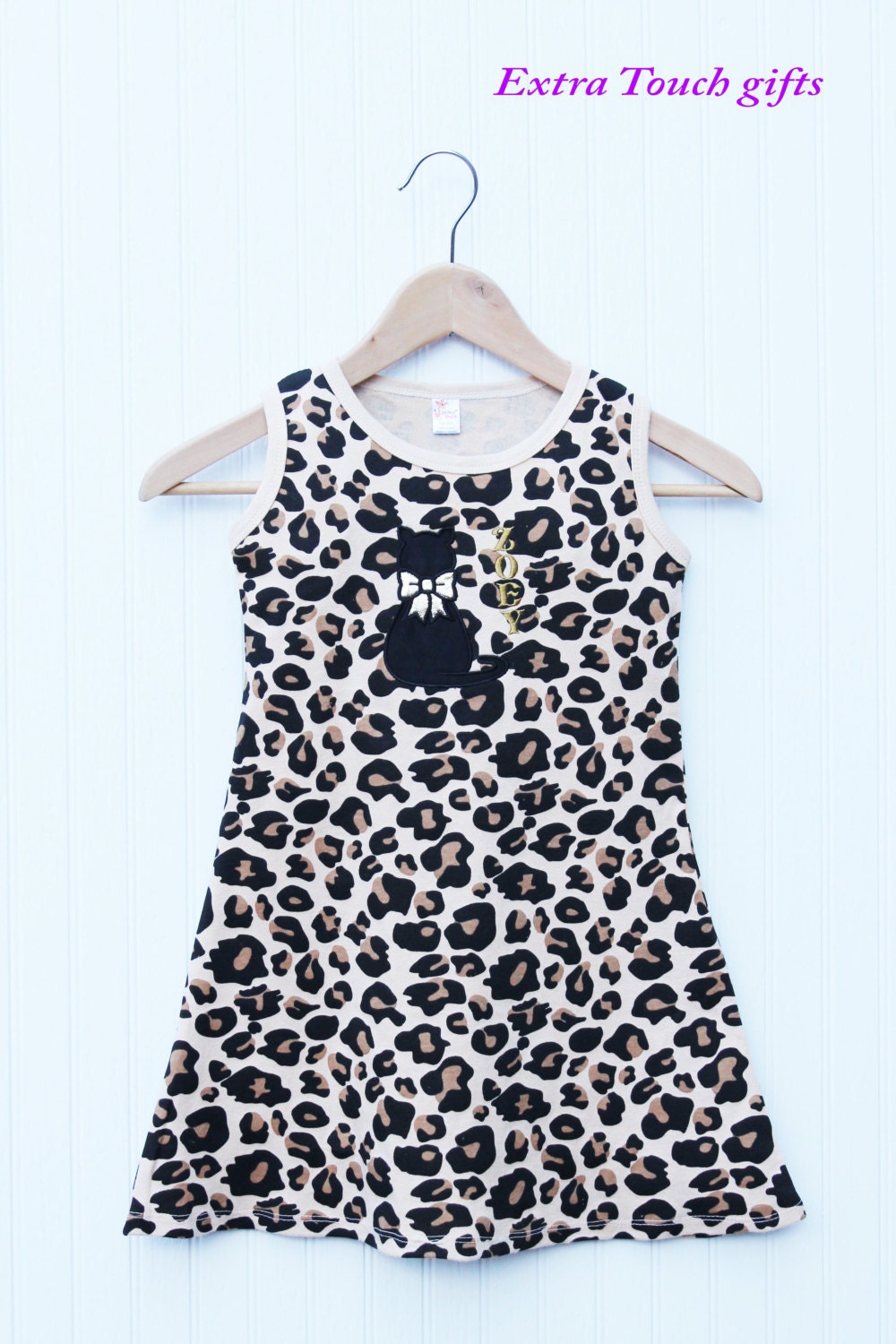 Leopard Print Toddler Girl's Summer Dresses with