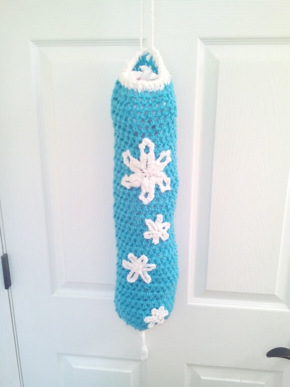 Snowflake Plastic Bag Holder Crochet Plastic by ...