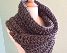 Popular items for crochet button cowl on Etsy
