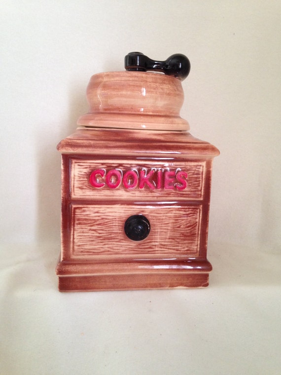 Vintage McCoy Coffee Grinder Cookie Jar 1960s
