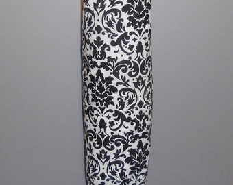 Grocery Bag Holder - Plastic Bag Holder - Bag Dispenser - Black & White Damask