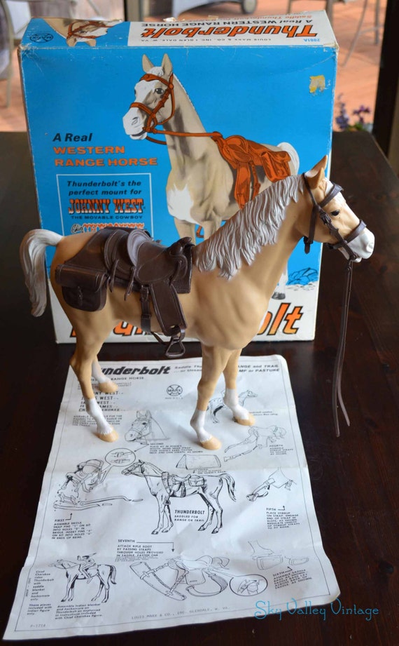 Marx Toys Johnny West Horse Thunderbolt Model Palomino w
