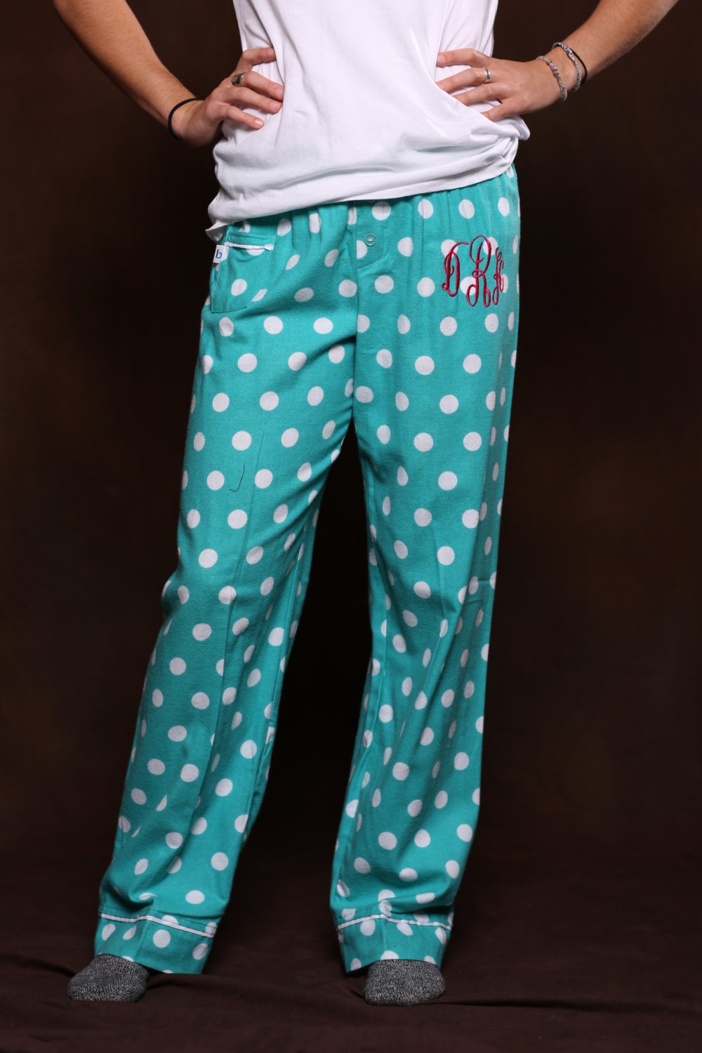 polka dot pajama pants