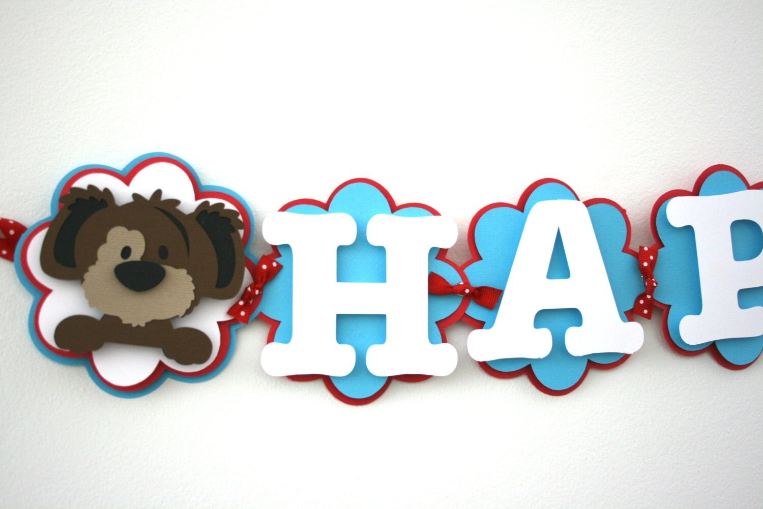 Puppy Themed Banner Happy Birthday Banner by treelittlebirdz