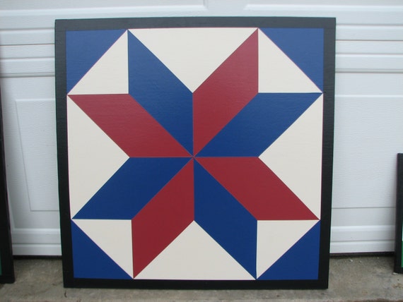 Items similar to Barn Quilt, 2x2, 8 Point Star 2 Colors on  