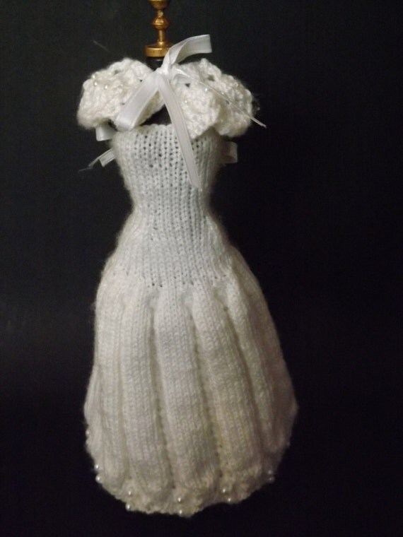 Knit Barbie Clothes Barbie Dress Knit Wedding Dress with