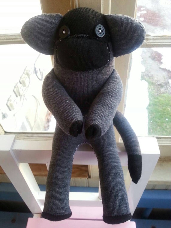 gray sock monkey