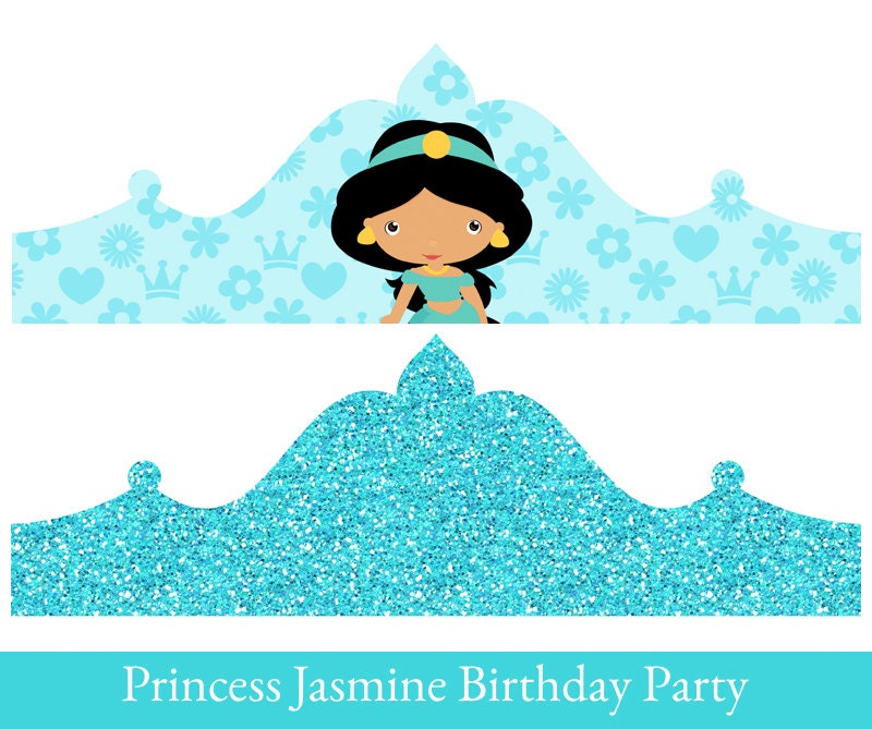 Princess Jasmine Crown Printable Party Crown Jasmine Crown