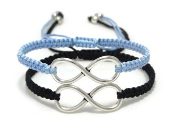 Couples Infinity Bracelet, Friendship Bracelet, Couples Bracelet, Infinity Bracelet Set, His and Hers, Matching Bracelet, Couple Gift