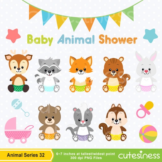 free baby shower animal clipart - photo #36