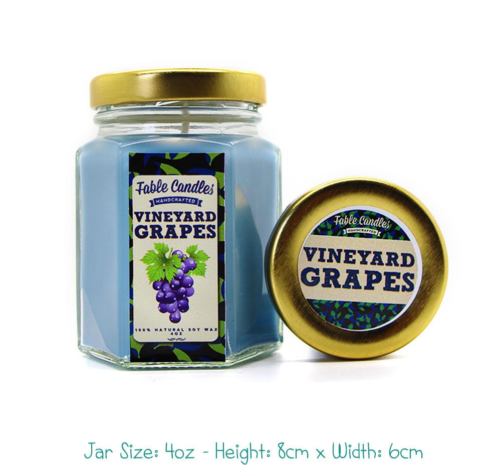 Vineyard Grapes Scented Soy Candle Handmade Scented Candle