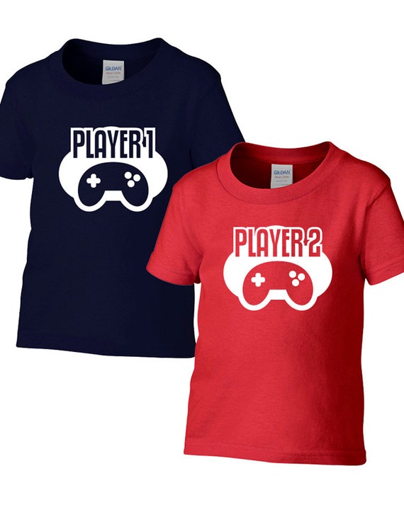 Player 1/Player 2 Twins Funny Toddler Shirts Twin Shirts