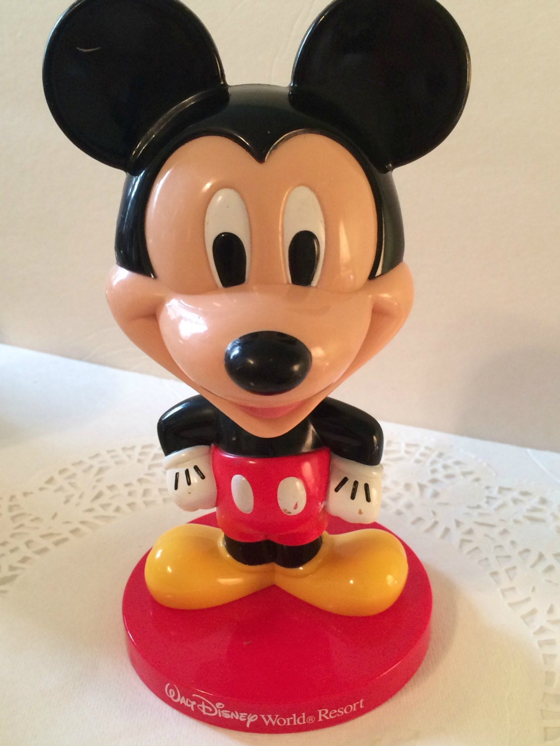 Disney Mickey Mouse Plastic Bobble Head Figurine Promotional