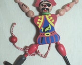 PIRATES, Pirate Puppet, Hand Made, Hand Painted Detail, Folk Art, Adult Toy, Figurine, Made in Austria, Mobile PIRATES, Pirate Puppet, Hand Made, Hand Painted Detail, Folk Art, Adult Toy, Figurine, Made in Austria, Mobile