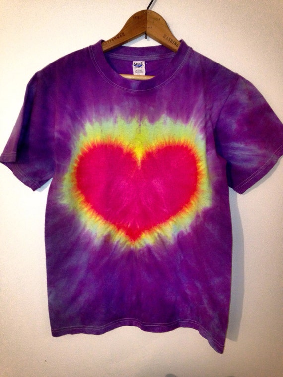 tie dye heart shirts