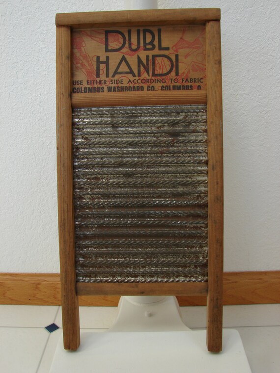 Vintage Dubl Handi Washboard By Columbus Washboard Company