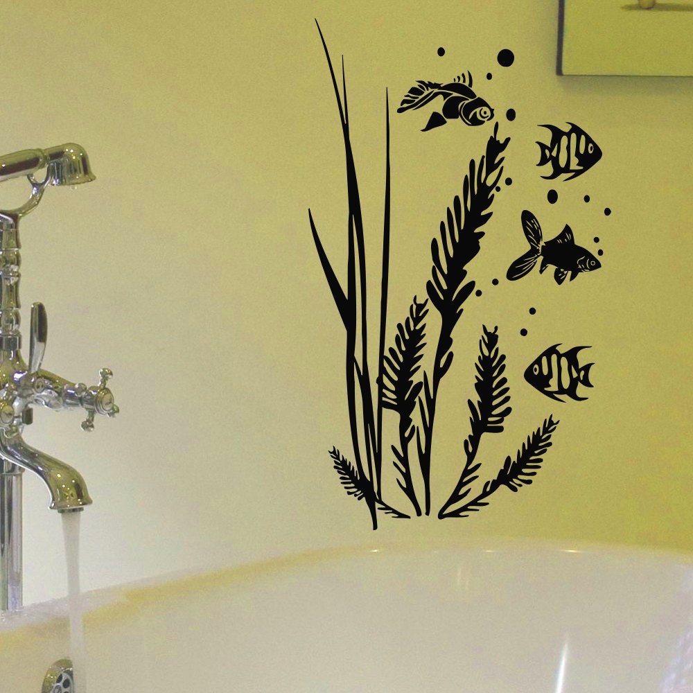 Wall Vinyl Decals Aquarium Tropical Fish Kids Nursery Baby