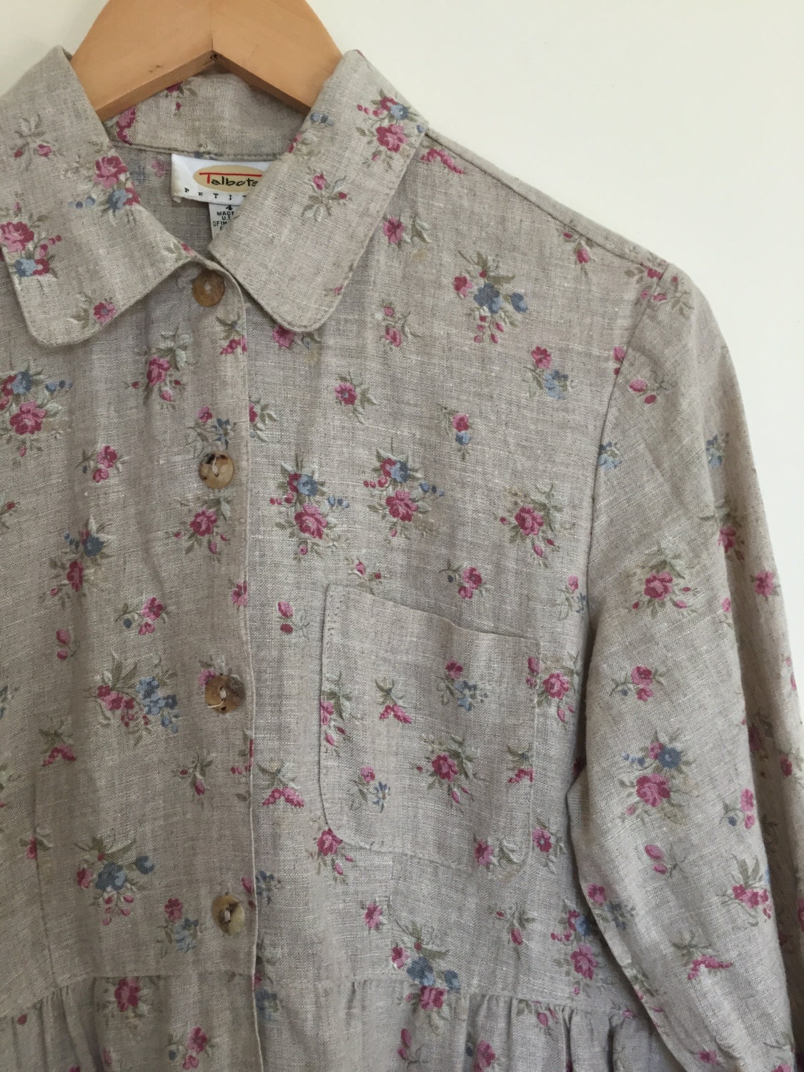 normcore Talbots 90s vintage linen dress