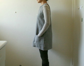GREY LINEN TUNIC / women linen clothing / linen tunic / organic / eco / flax tunic / handmade in australia / pamelatang