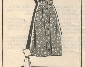 1940s Mail Order 8955 Vintage Sewing Pattern Misses House Frock, Housecoat Size 18 Bust 36