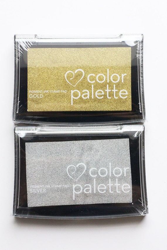 color palette ink pad. pigment ink stamp pad. diy by talktothesun