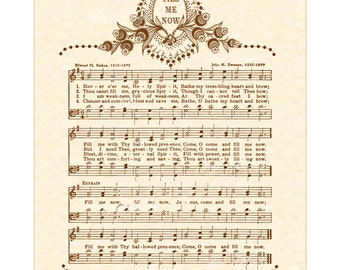 PRECIOUS MEMORIES 8x10 Antique Hymn Vintage Verses Sheet