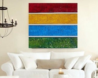 Wood Wall Sculpture - Large Abstract Painting - Modern Wall Art - Original Painting - Acrylic Painting - Multi Panel Art - Textured Art