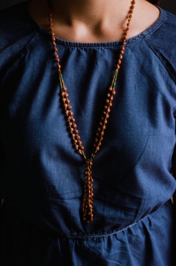Juniper berry tassel necklace Native American Navajo ghost