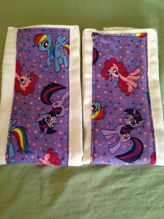 My Little Pony Cotton Burp Cloths by SewBlessedHI on Etsy