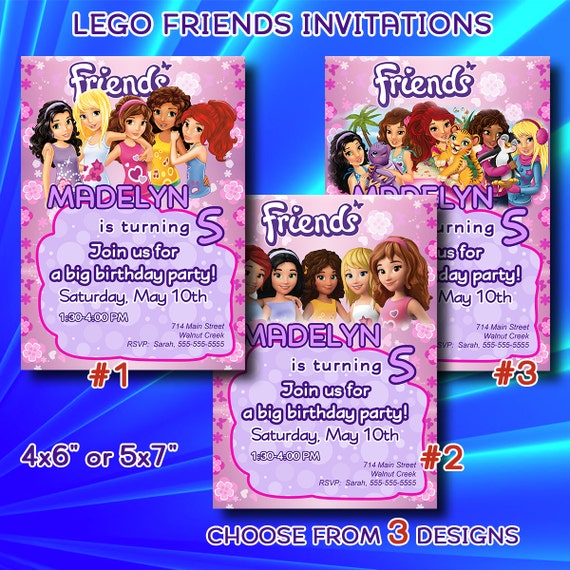 Lego Friends Invitations 6