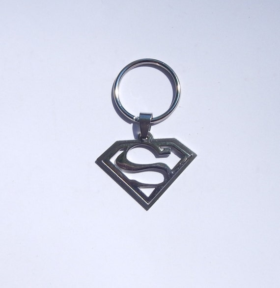 Superman Keychain Superhero Keychain Superman Pendant