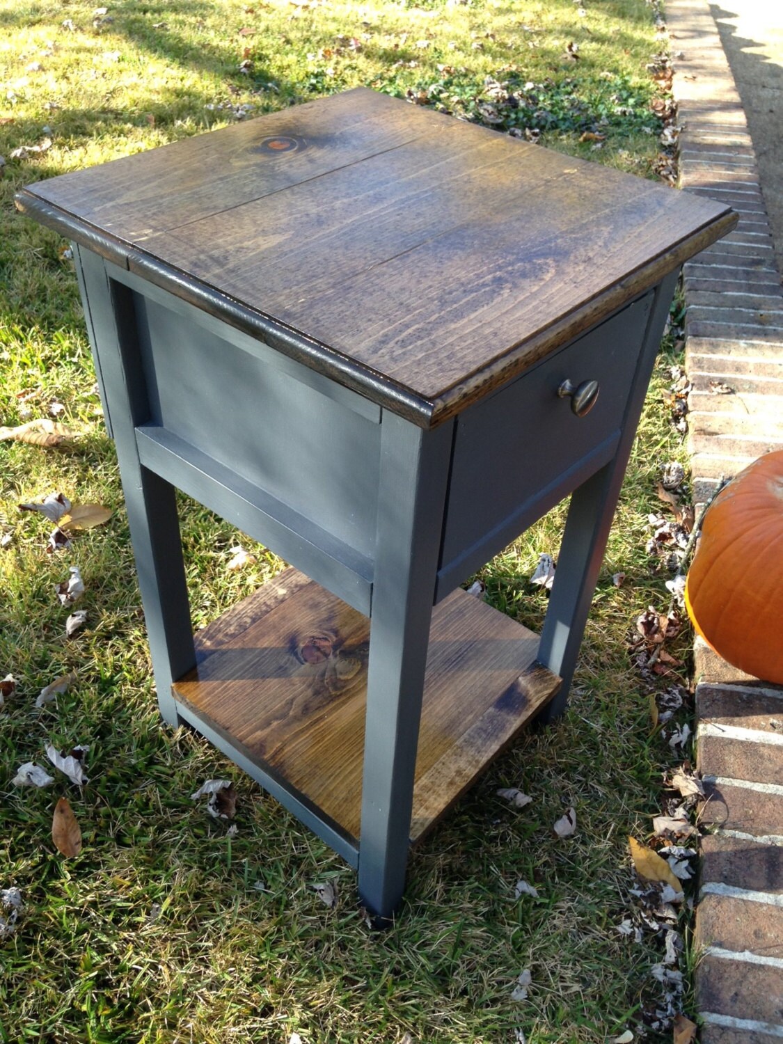 Handmade Mini Farmhouse Bedside Table/Nightstand