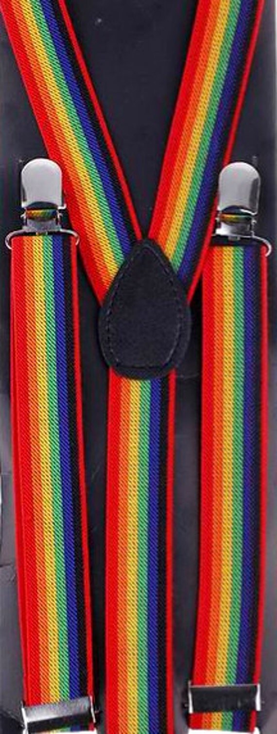 Rainbow Suspenders. Men's Suspenders. by SophisticatedMishMas