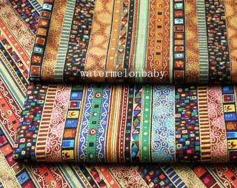 BOHO Bohemian fabric Upholstery fabric Home decor fabric Cotton Linen Fabric,Curtain fabric/ Sofa /Table cloth /bag- 1/2 yard