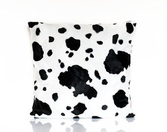 faux cow pillow