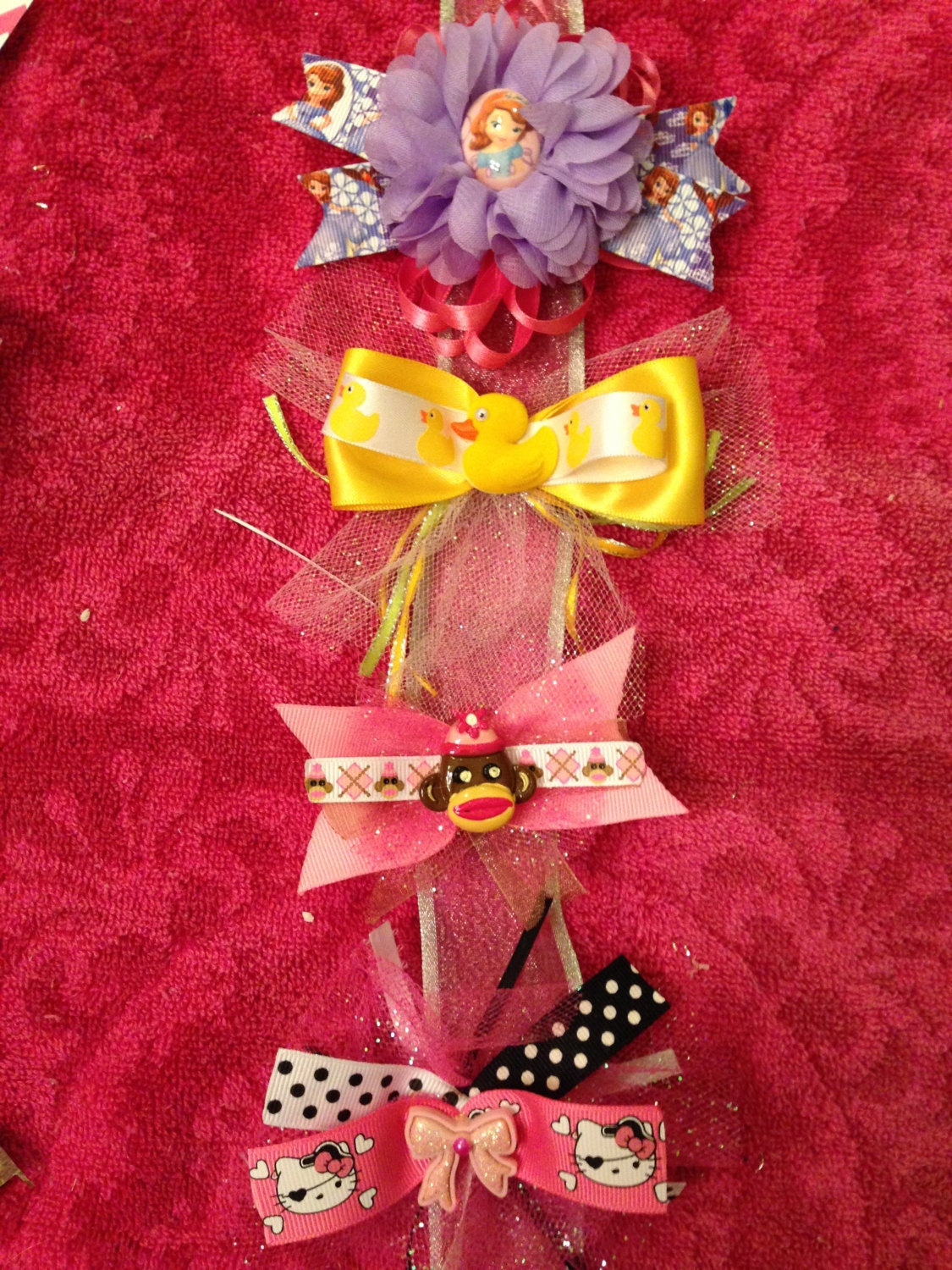 Custom hair clips so cute by ClipsByColl on Etsy