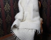 Handmade wool rug; handwoven blanket; woven homespun housewares; pure natural organic traditional wool carpet.