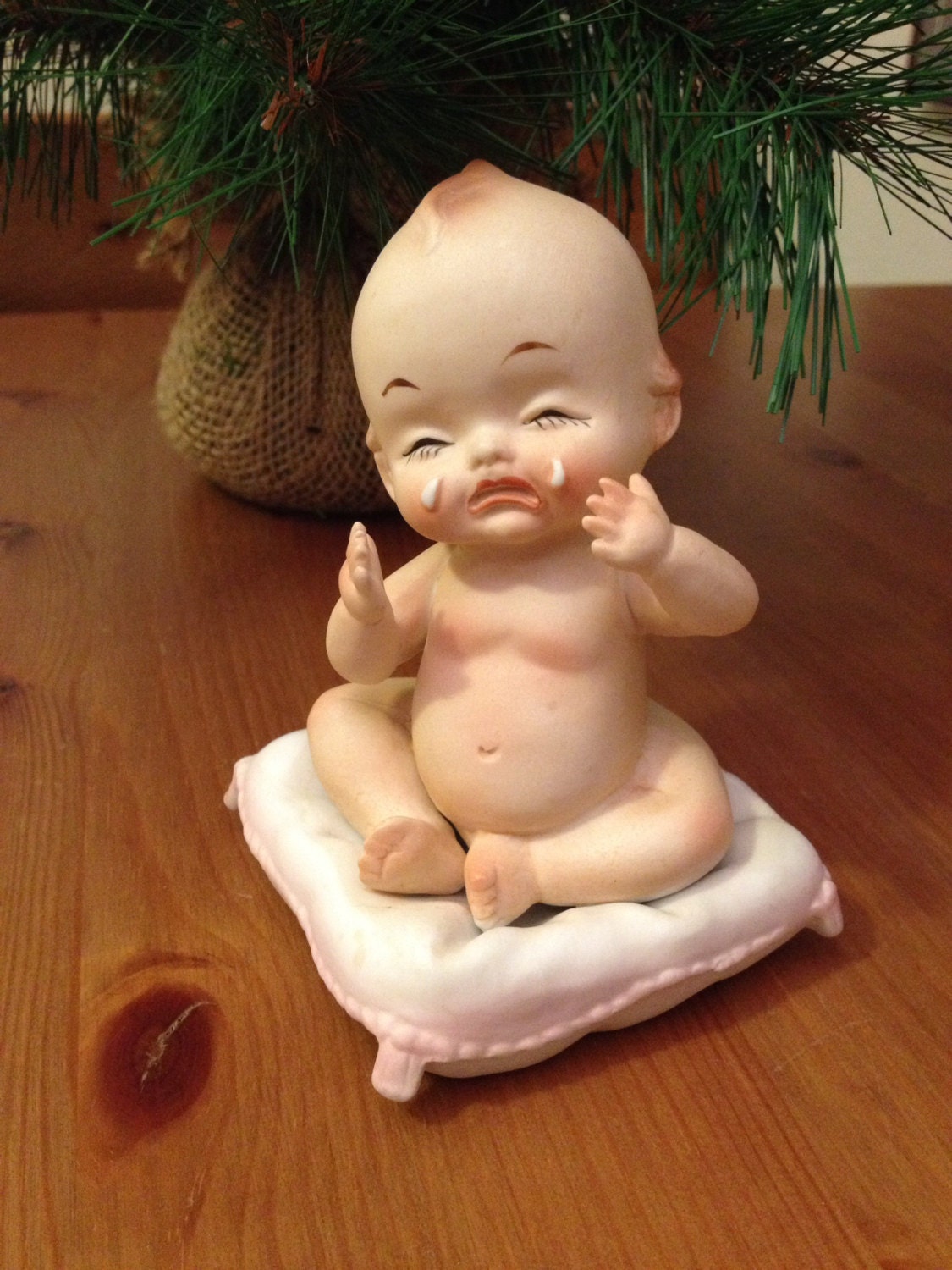 Antique Kewpie Doll 1960s RARE Porcelain Bisque Crying