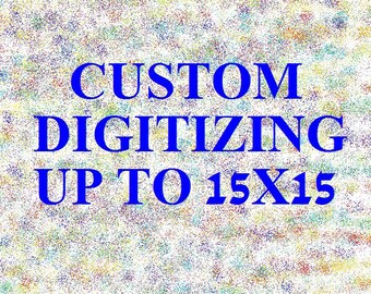 Custom Machine Embroidery Digitizing Flat Rate based on Size, Embroidery Digitizing, Machine Embroidery, Digitizing Service, Custom