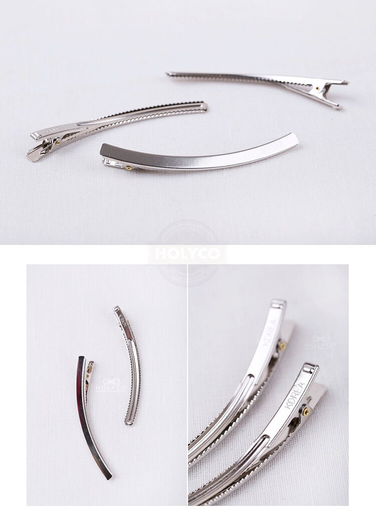 Slimline Curved Alligator Hair Clips / 5mm X 80mm / by HOLYCO