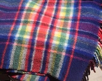 Deluxe Wool Plaid Blanket Made in Germany Zoeppritz Decke 58 x 70" Throw Lap Blanket Tartan Plaid Thick soft 100% Wool
