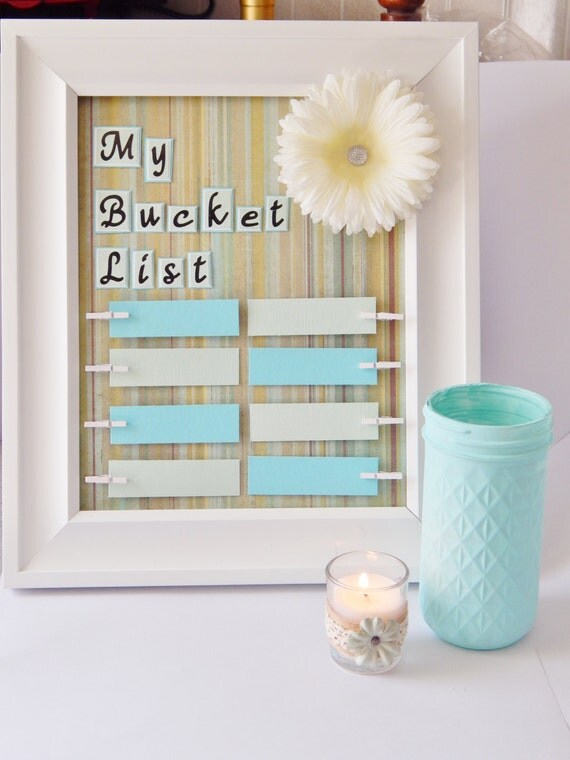 Bucket List Bucket List Decor by MakingLifeMemorable on Etsy
