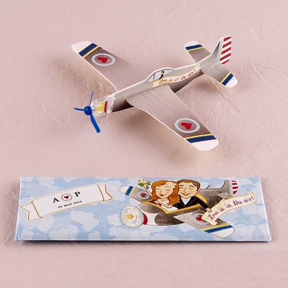 Set of 12 Wedding Airplane Glider Favors Wedding Favor