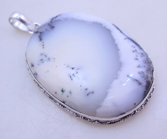 Items similar to DENDRITE OPEL stone stunning awesome look oxidized ...