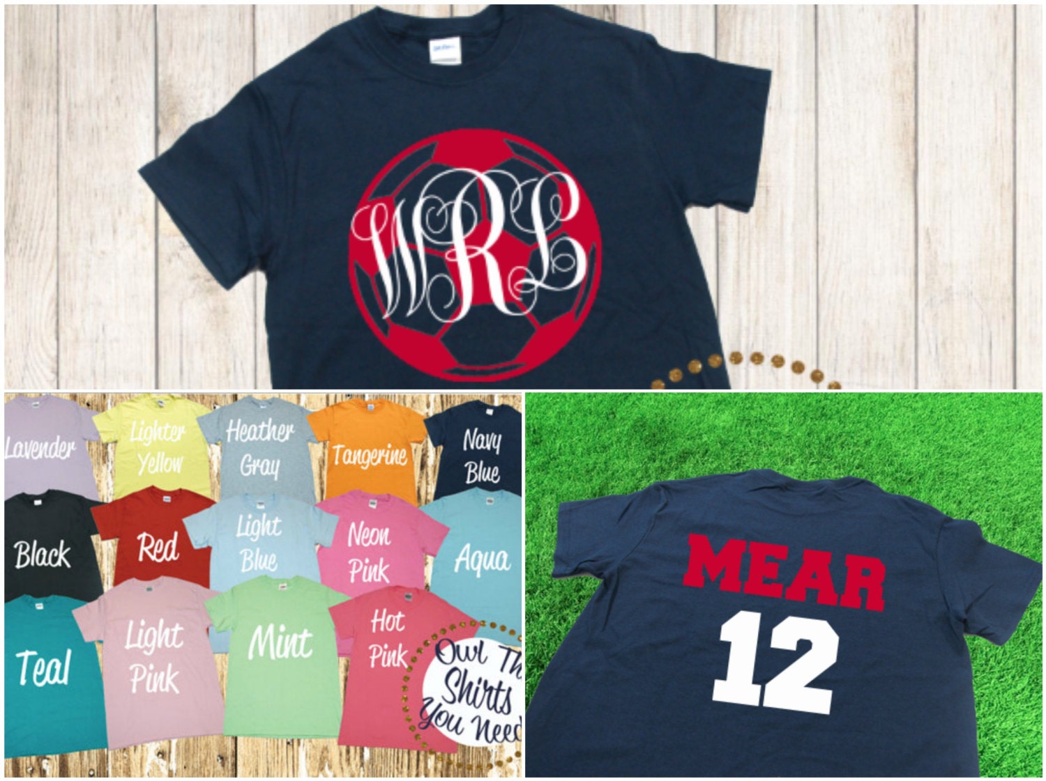 Personalized Soccer T-Shirt. Soccer Mom shirt. by MollieAndLola