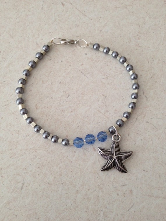 Starfish Charm Bracelet by DomenicasJewelry on Etsy